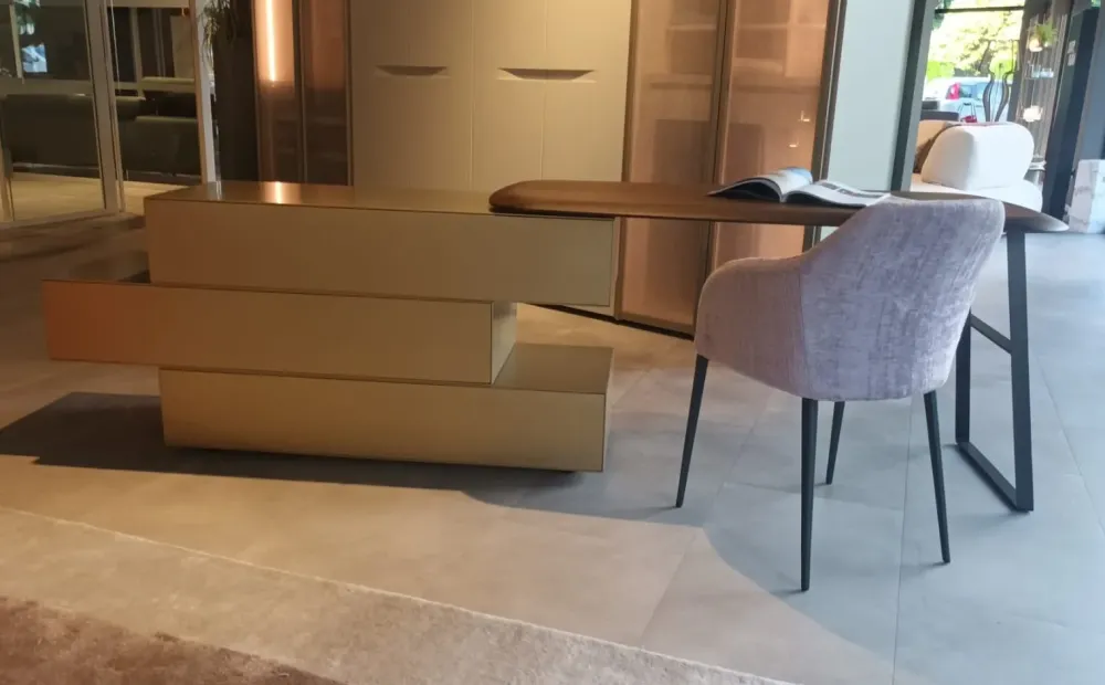 Cassettiera modello Comò con scrittoio girevole domino in Laccato opaco scontata^Sangiacomo Sale