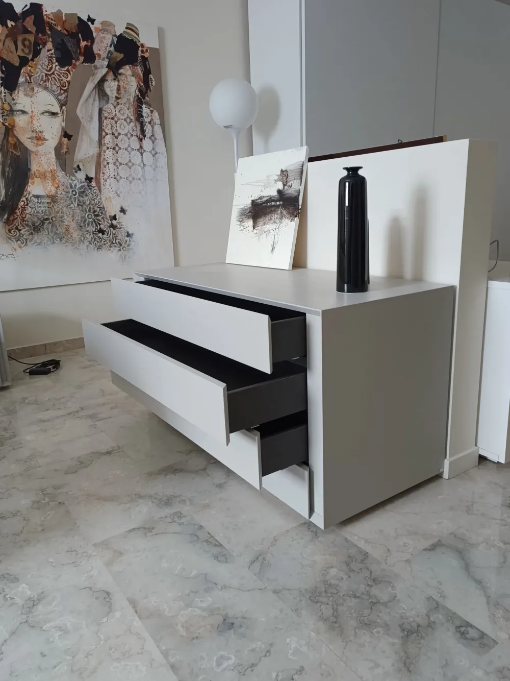 Cassettiera modello Luna in Laccato opaco in Offerta Outlet^Lema Clearance