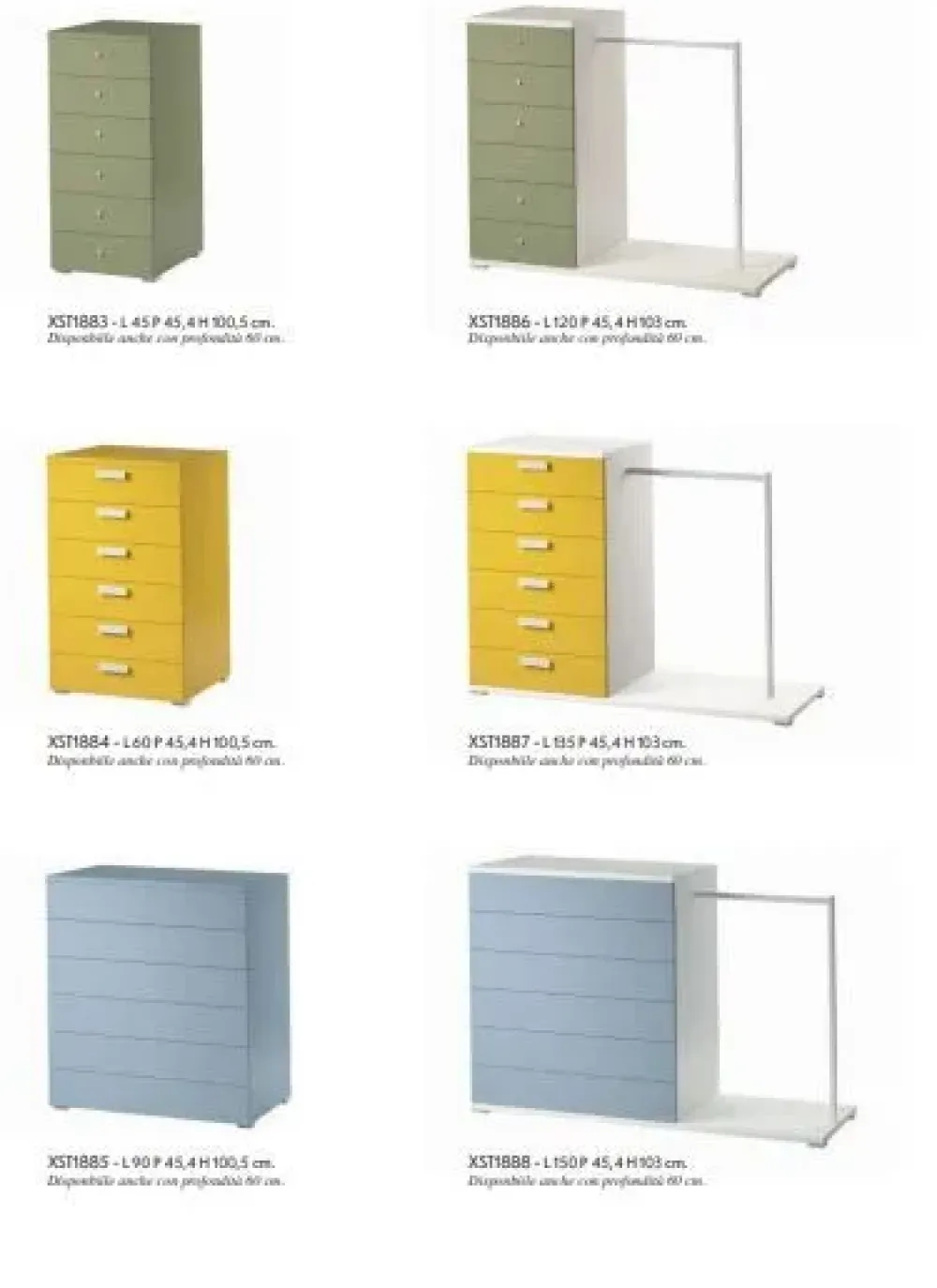 Cassettiera modello Settimanale in Laminato in offerta^ZG Mobili Hot