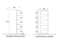 Sangiacomo Cassettiera modello Settimanale curvo babila in Legno in offerta- Cassettiere