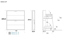 letto castello a scomparsa Nikai up prezzo outlet^Clever Hot