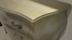 Codia Camera Gruppo letto Moderne in foglia argento Comò e comodini- Cassettiere