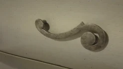 Codia Camera Gruppo letto Moderne in foglia argento Comò e comodini- Cassettiere