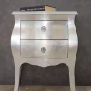 Comodino Bombato foglia argento di a PREZZI OUTLET^Artigianale