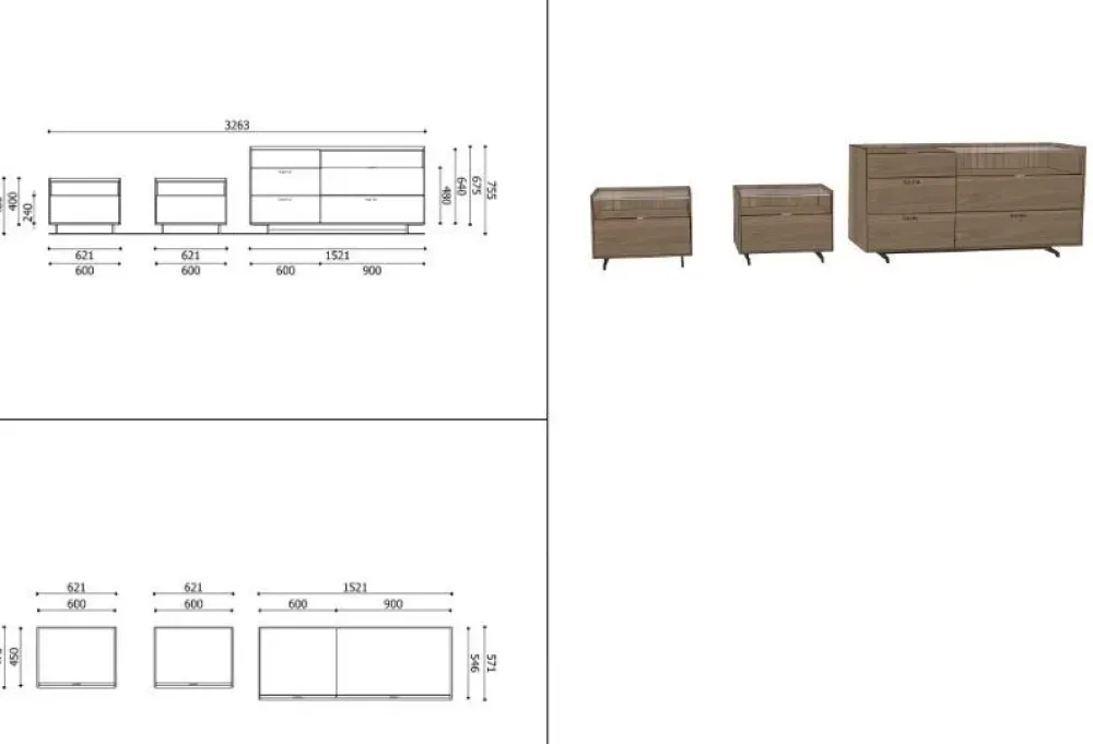 Comodino Cabaret a prezzo scontato^Sangiacomo New