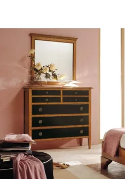 Falegnameria Italiana Comodino Comò f804 scontato per una camera da letto classica- Comodini