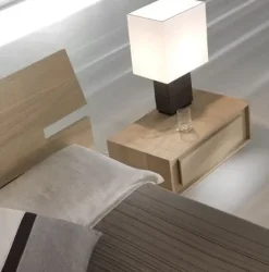 Comodino Comodino 1 cassetto rovere scontato per una camera da letto design Comodini