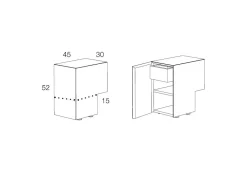 Clearance Comodino modello Formosa appoggiata a marchio a prezzi convenienti Comodini