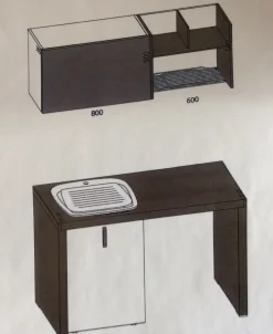 Artigianale Comp d1 : mobile da bagno A PREZZI OUTLET- Mobili Bagno Lavanderia