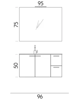 Compab bagno moderno sospeso sconto -43%- Mobili Bagno Sospeso