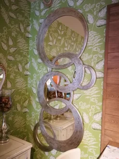 New Complemento Specchiera decorativa in foglia argento Specchiere