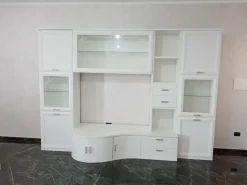 Composizione per il living modello Mobile-living mod.decò versione frassinato bianco in promo-sconto del 40% di a prezzo scontato^Artigianale Discount