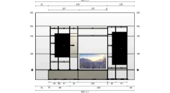 Imab Composizione per il living modello Sm021 di in Offerta Outlet- Soggiorni Completi