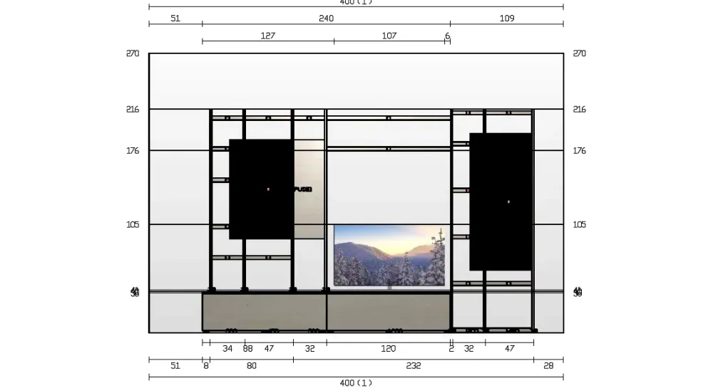 Imab Composizione per il living modello Sm021 di in Offerta Outlet- Soggiorni Completi