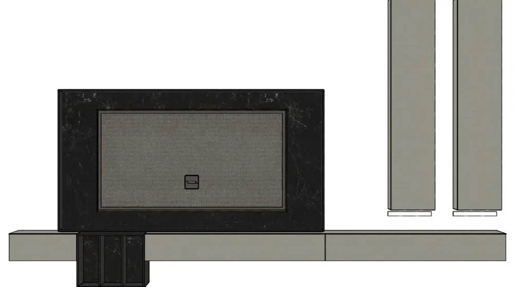 Caccaro Composizione per il living modello Wallover di a prezzo Outlet- Soggiorni Completi