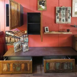 Composizione per il living modello Parete soggiorno industrial recicle di in Offerta Outlet^Outlet Etnico Outlet