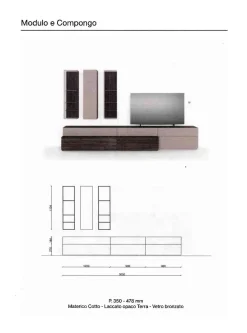 Orme Composizione per la zona giorno modello day 08 di a prezzo Outlet- Soggiorni Completi