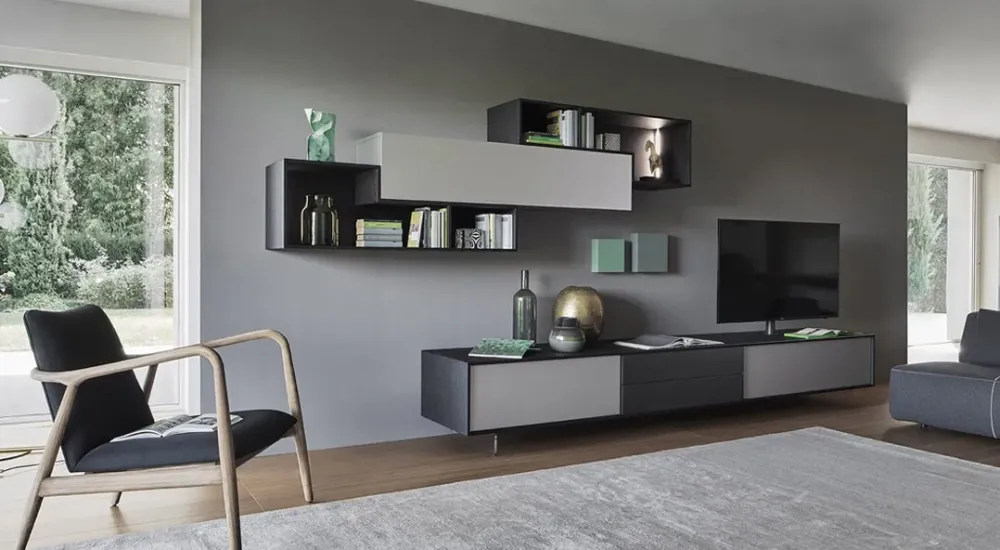 Composizione per la zona giorno modello Lampo di a prezzo scontato^Sangiacomo