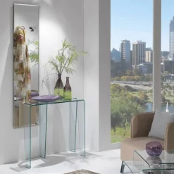 Consolle Consolle mod.ida in vetro curvo scontata del 30% a prezzo ribassato 35%^Artigianale Online