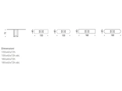Consolle in stile Moderno in vetro Cattelan Diapason^Cattelan Italia Best