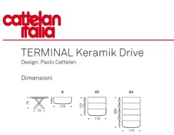 Cattelan Italia Consolle modello Terminal keramik drive scontata del 30%- Consolle