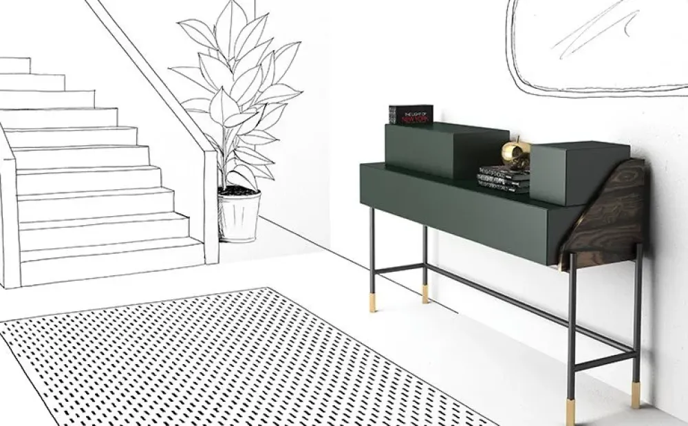 Consolle scontata modello Banko di a prezzo riservato^Minotti Italia New