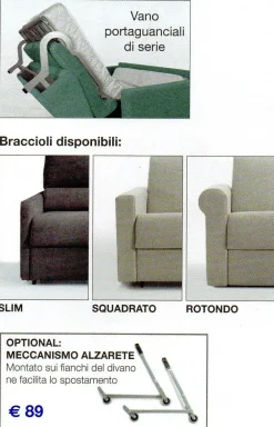 Salvetti Cris tessuto in poliuretano a prezzo Outlet- Divani Letto|Divani