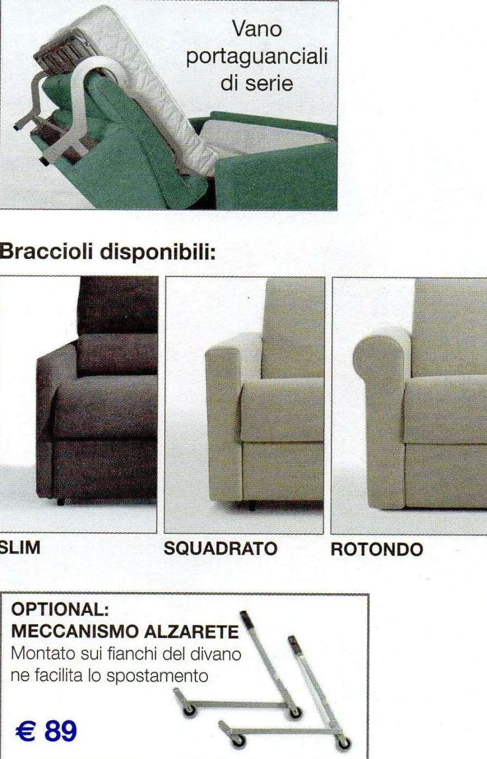 Salvetti Cris tessuto in poliuretano a prezzo Outlet- Divani Letto|Divani