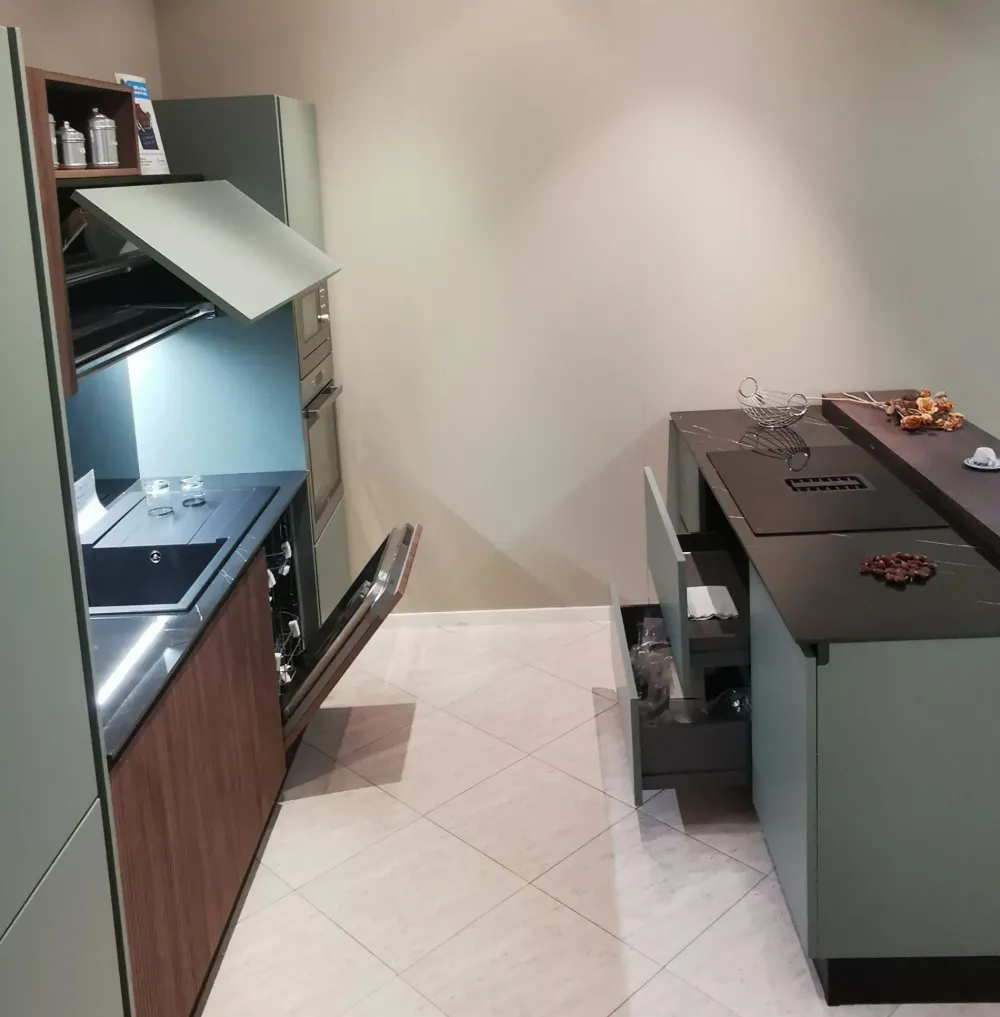 Discount Cucina a PREZZI OUTLET in polimerico opaco -40% Cucine Ad Isola|Cucine Moderne