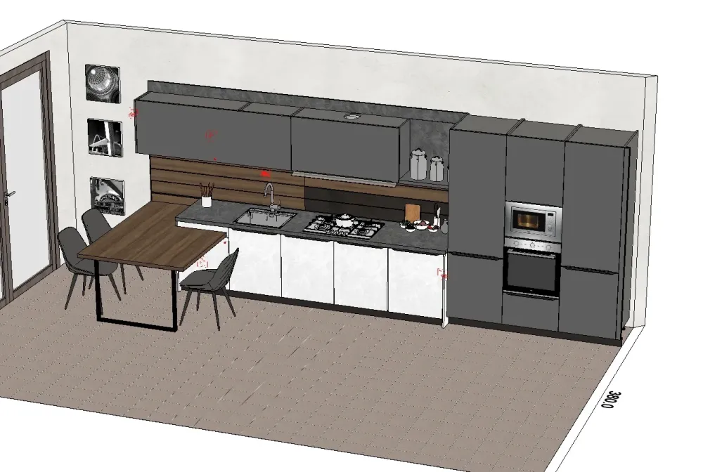 Outlet Cucina a PREZZI OUTLET in laminato opaco -40% Cucine Lineari|Cucine Moderne