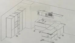 Ernestomeda Cucina a PREZZI OUTLET in laminato materico -50%- Cucine Con Penisola|Cucine Moderne