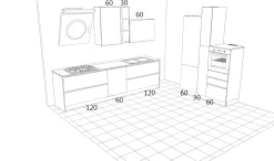 Cucina a prezzo ribassato lineare moderna Iris^Cucine Store Hot