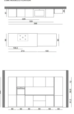 Lube Cucine Cucina a prezzo ribassato con isola moderna Flavour neck- Cucine Ad Isola|Cucine Moderne