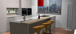 New Cucina a prezzo scontato con isola moderna Mk18 Cucine Ad Isola|Cucine Moderne