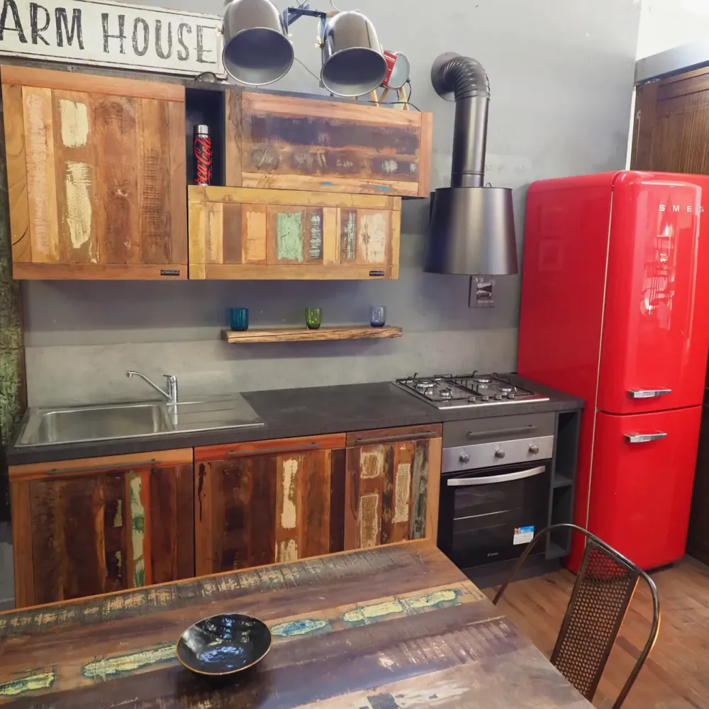 Nuovi Mondi Collection Cucina a prezzo scontato lineare industriale Cucina modello recicle industrial - Cucine Lineari