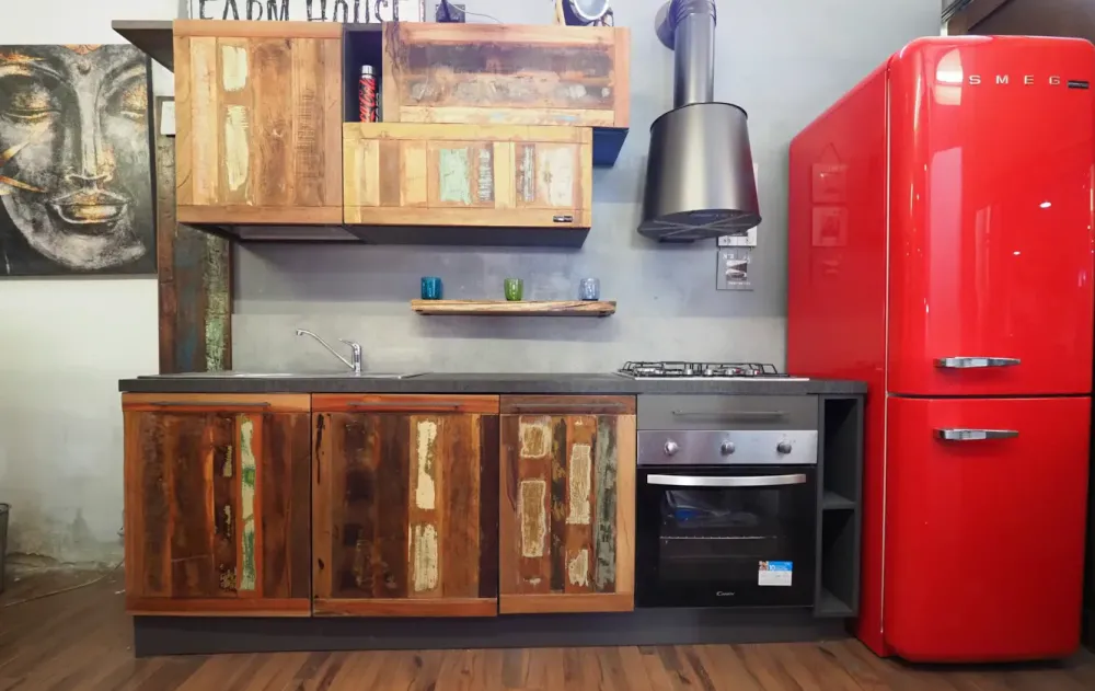 Nuovi Mondi Collection Cucina a prezzo scontato lineare industriale Cucina modello recicle industrial - Cucine Lineari