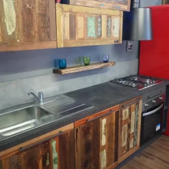 Nuovi Mondi Collection Cucina a prezzo scontato lineare industriale Cucina modello recicle industrial - Cucine Lineari