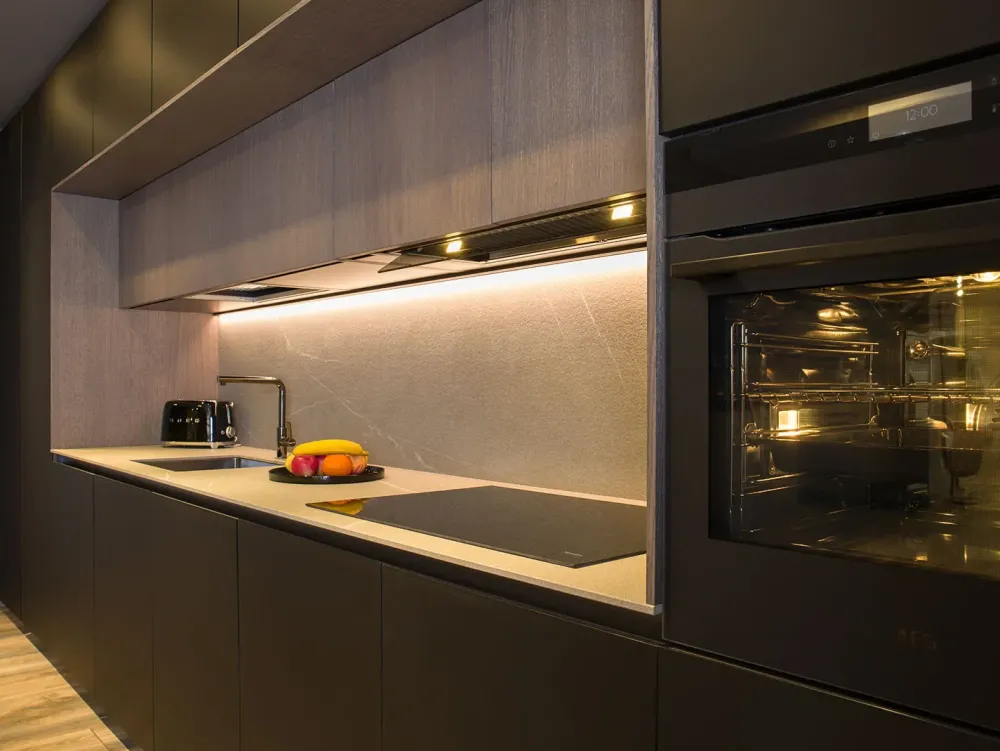 Outlet Cucina a prezzo scontato lineare moderna Plan 03 outlet Cucine Lineari|Cucine Moderne