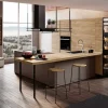 Imab Cucina a prezzo scontato ad angolo moderna Capri bianca e noce- Cucine Ad Angolo|Cucine Moderne