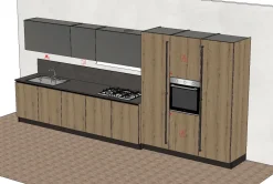 Arredo3 Cucina a prezzo scontato lineare moderna Kali 10- Cucine Lineari|Cucine Moderne