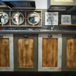 Cucina a prezzo scontato lineare provenzale Cucina nordic vintage style in legno^Nuovi Mondi Collection Discount