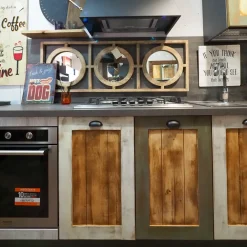 Cucina a prezzo scontato lineare provenzale Cucina nordic vintage style in legno^Nuovi Mondi Collection Discount