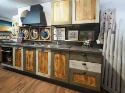 Cucina a prezzo scontato lineare provenzale Cucina nordic vintage style in legno^Nuovi Mondi Collection Discount