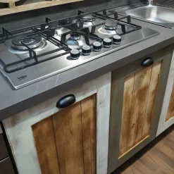 Cucina a prezzo scontato lineare provenzale Cucina nordic vintage style in legno^Nuovi Mondi Collection Discount