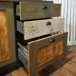 Cucina a prezzo scontato lineare provenzale Cucina nordic vintage style in legno^Nuovi Mondi Collection Discount