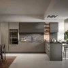 Prima Cucine Cucina a prezzo scontato con penisola moderna Domino composizione 10- Cucine Con Penisola|Cucine Moderne
