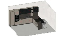 Prima Cucine Cucina a prezzo scontato con penisola moderna Domino composizione 10- Cucine Con Penisola|Cucine Moderne