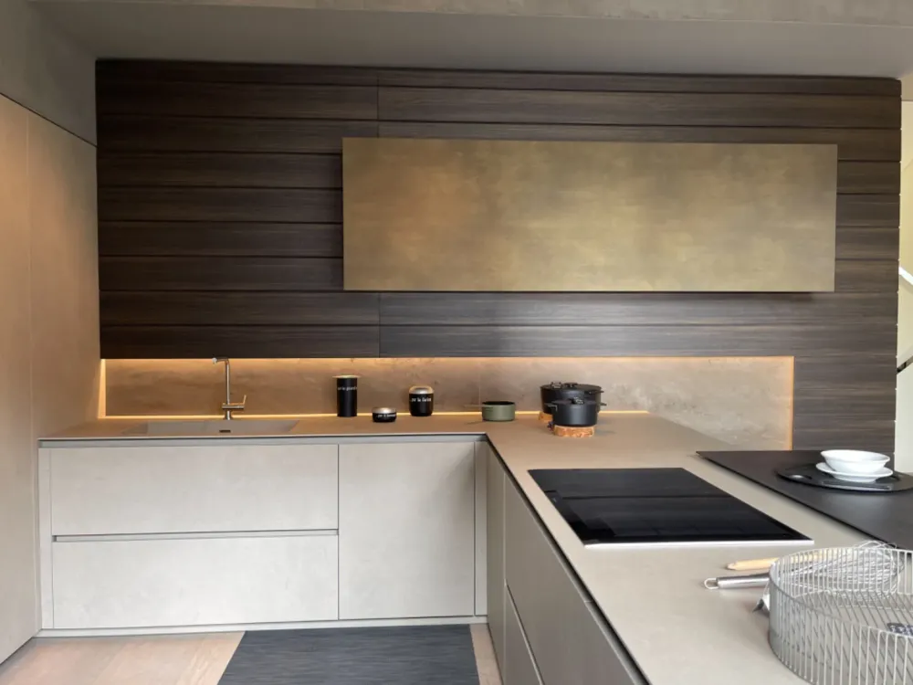 Cucina ad angolo design grigia Mh6 a soli 22600 Euro^Modulnova Best