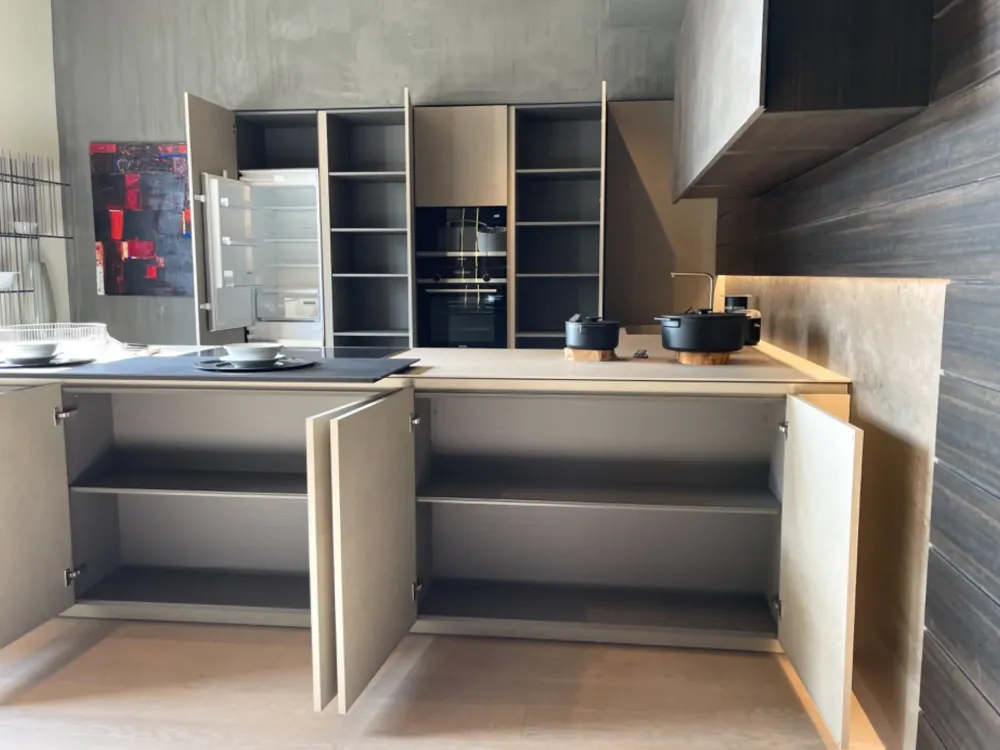 Cucina ad angolo design grigia Mh6 a soli 22600 Euro^Modulnova Best