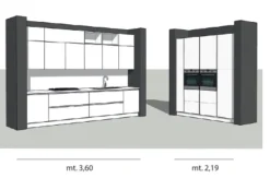 Cucina ad angolo in laccato lucido a prezzo scontato^Prima Cucine Sale